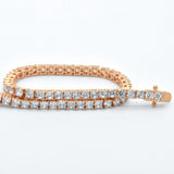 Sterling Silver Russian Simulated Diamond 7.25-in Tennis Bracelet