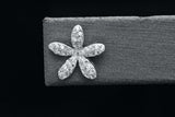 Sterling Silver Vintage Style Micro Pave Daisy Flower Stud Earrings