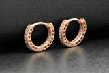 Sterling Silver Pink/Rose Gold Vermeil Small Hoop Huggie Earrings