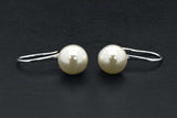 Sterling Silver Natural White FreshWater Pearl French Wire Earrings