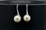 Sterling Silver Natural White FreshWater Pearl French Wire Earrings