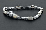 925 Sterling Silver White Opal 7-inch Tennis Bracelet