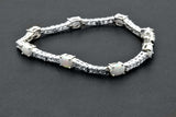 925 Sterling Silver White Opal 7-inch Tennis Bracelet