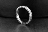 Sterling Silver Stackable Crown Simulated Diamond Ring Band