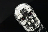 Sterling Silver Mens Large T500 Terminator Skull Ring