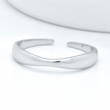 Sterling Silver High Polish Wedding Bridal Knuckle Midi Adjustable Ring Band
