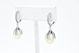 Sterling Silver Vintage Style Pearl Drop LeverBack Earrings