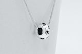 Sterling Silver Paw Print of Kitty Cat/Dog Animal Pendant 18-inch Necklace