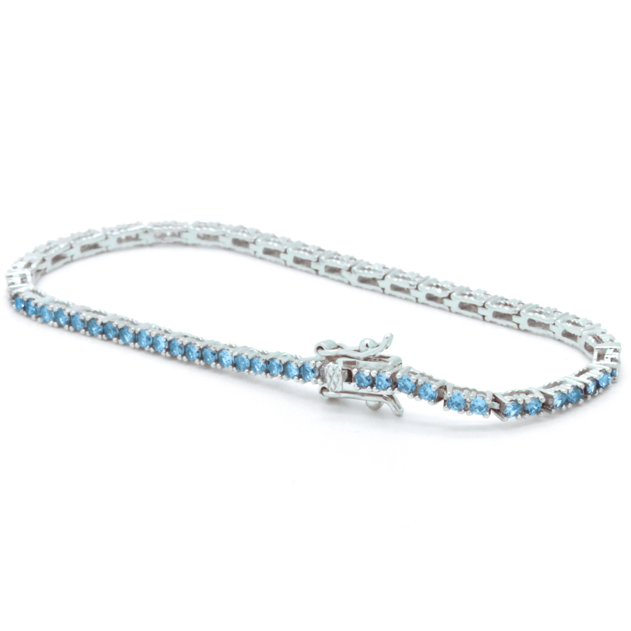 Aquamarine and pave diamond bracelet | Gifted Unique