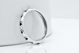 Sterling Silver Eternity Cat Puppy Dog Paw Print Animal Ring Band