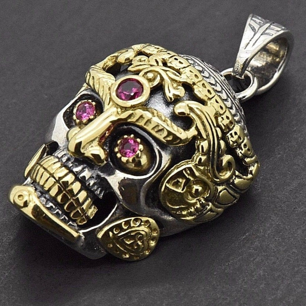 Sterling シルバー925 Skullペンダント 925 Sterling Silver Skull Accessories – Sunken Skull