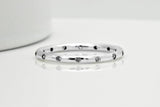 925 sterling silver eternity simulated diamond band stackable ring